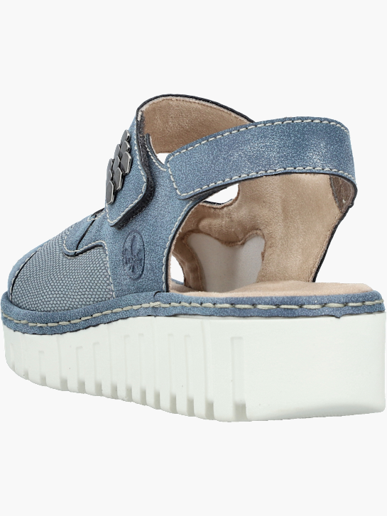 Rieker Damen Keilsandaletten Blau 141949 3