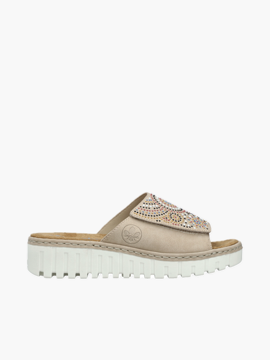Rieker Damen Pantoletten Beige 136391 1