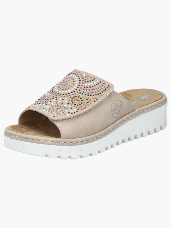 Rieker Damen Pantoletten Beige 136391 2