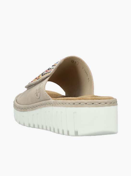 Rieker Damen Pantoletten Beige 136391 3