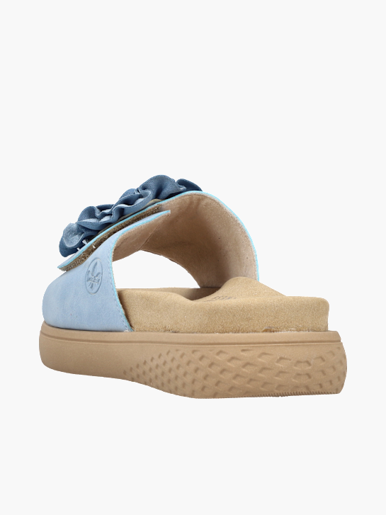 Rieker Damen Pantoletten Blau 136394 3
