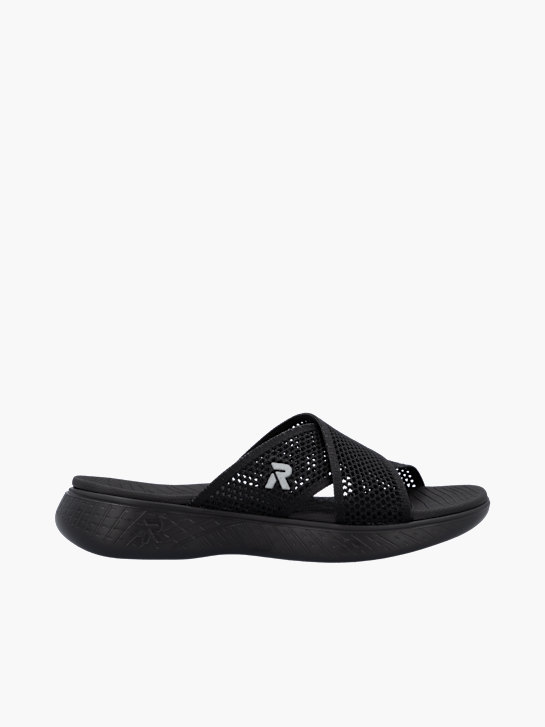 Rieker Damen Slides Schwarz 136401 1