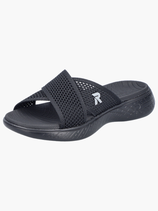 Rieker Damen Slides Schwarz 136401 2
