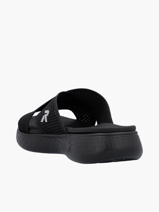 Rieker Damen Slides Schwarz 136401 3