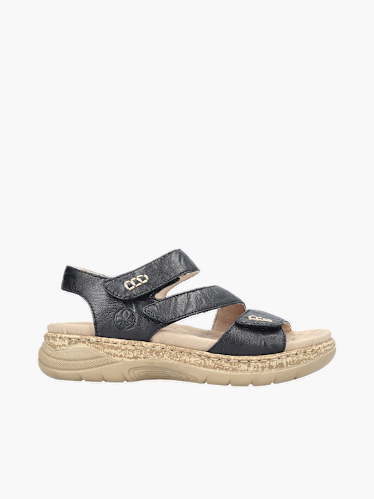 Rieker Damen Keilsandaletten Schwarz 136408 1