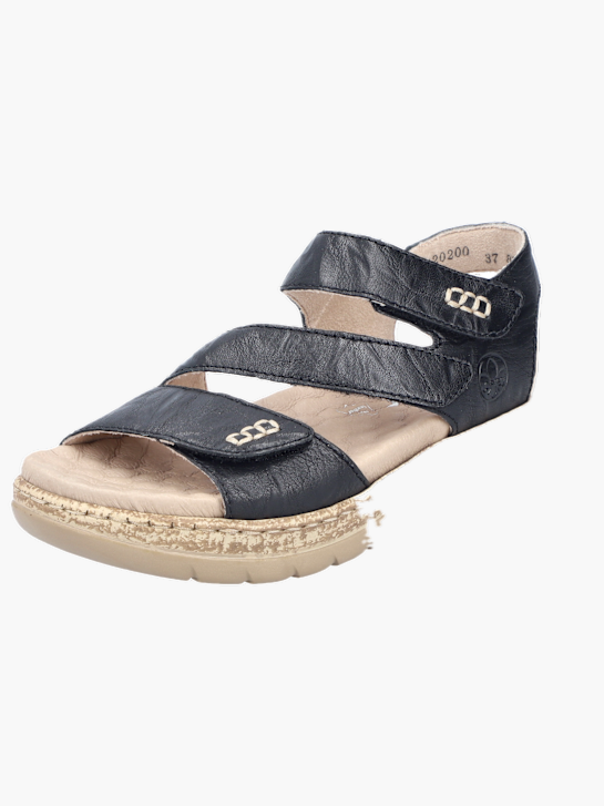 Rieker Damen Keilsandaletten Schwarz 136408 2
