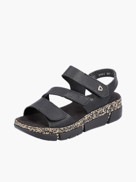 Rieker Damen Riemchensandalen Schwarz 136411 2