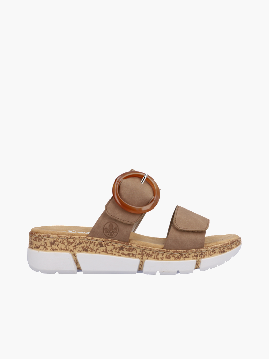 Rieker Damen Pantoletten Beige 136416 1