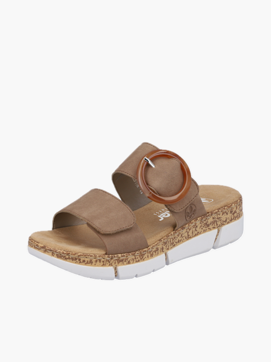 Rieker Damen Pantoletten Beige 136416 2