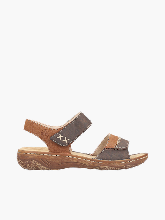 Rieker Damen Riemchensandalen Braun 136418 1