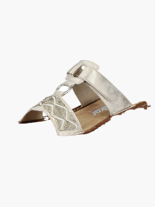 Rieker Damen Pantoletten Beige 136420 2