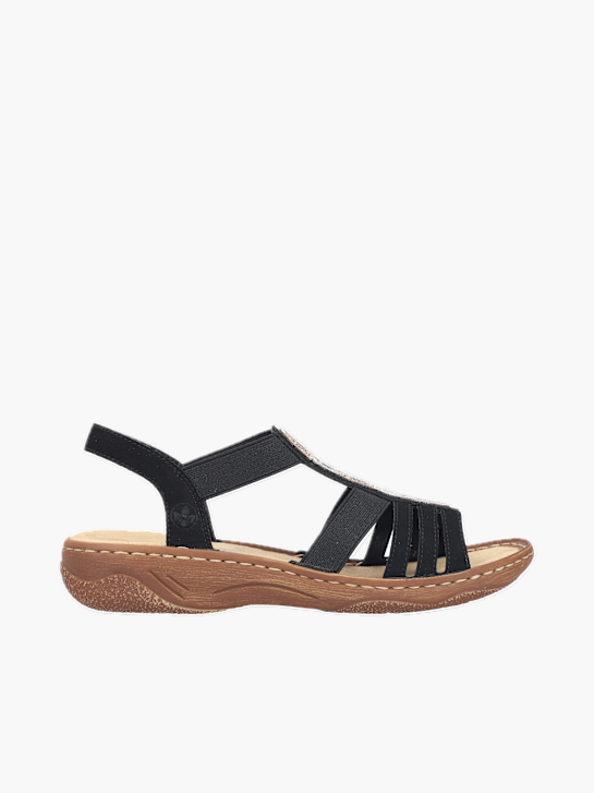 Rieker Damen Riemchensandalen Schwarz 136421 1