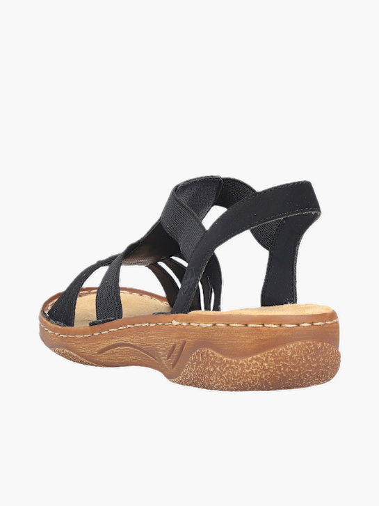 Rieker Damen Riemchensandalen Schwarz 136421 3