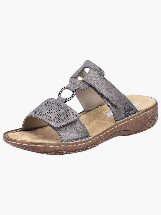 Rieker Damen Pantoletten Grau 136423 2