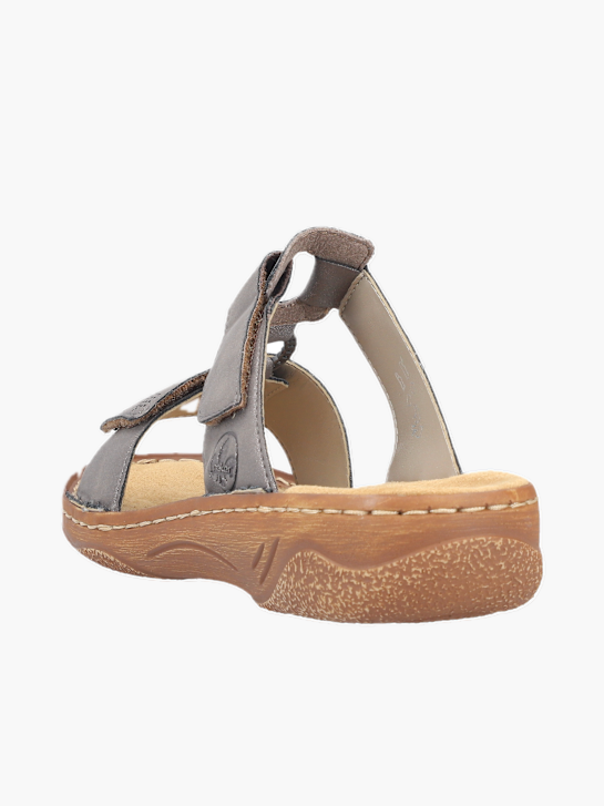Rieker Damen Pantoletten Grau 136423 3