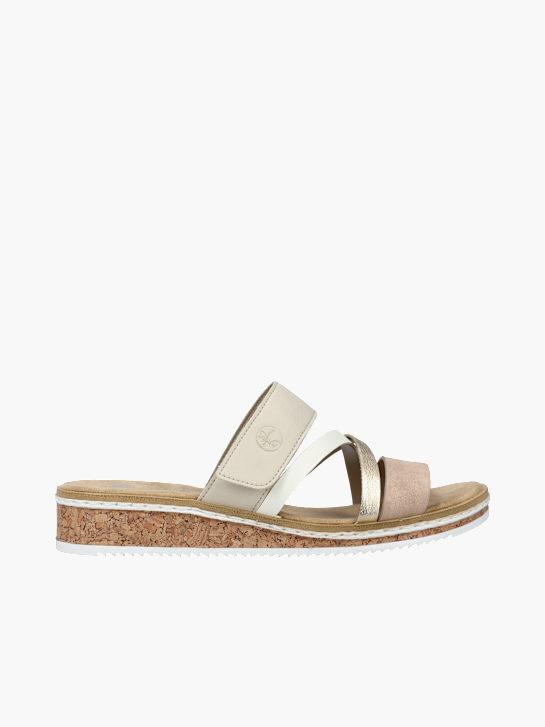 Rieker Damen Pantoletten Beige 136426 1