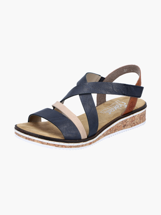 Rieker Damen Keilsandaletten Blau 141955 2