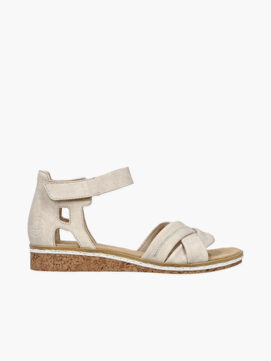 Rieker Damen Keilsandaletten Beige 136432 1
