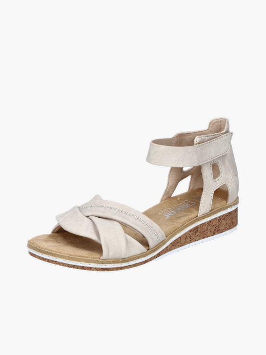 Rieker Damen Keilsandaletten Beige 136432 2