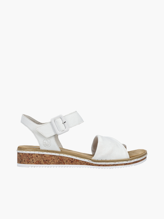 Rieker Damen Keilsandaletten Weiß 136435 1