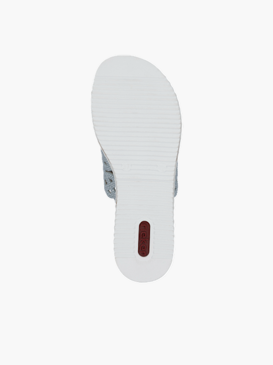 Rieker Damen Pantoletten Hellblau 136436 4