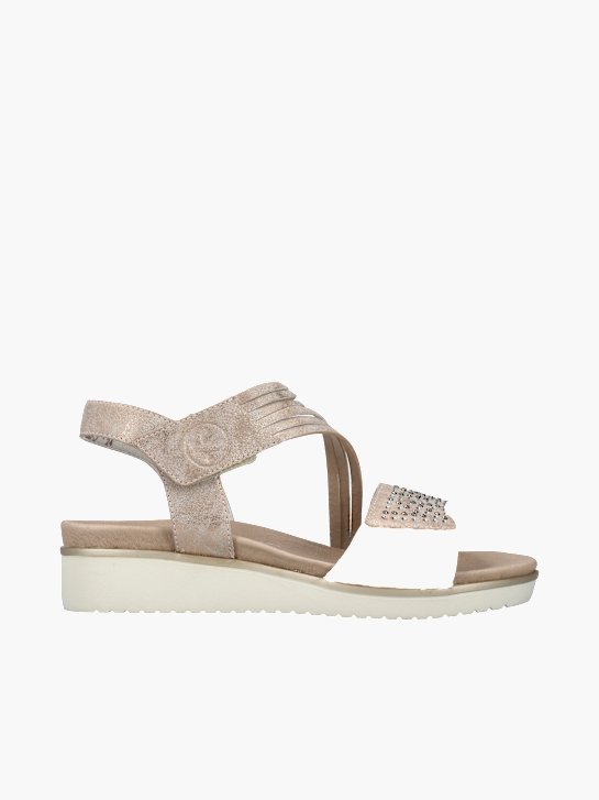 Rieker Damen Keilsandaletten Taupe 136437 1