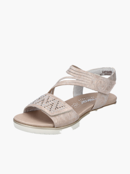 Rieker Damen Keilsandaletten Taupe 136437 2