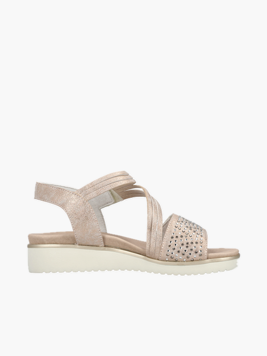 Rieker Damen Keilsandaletten Taupe 136437 3