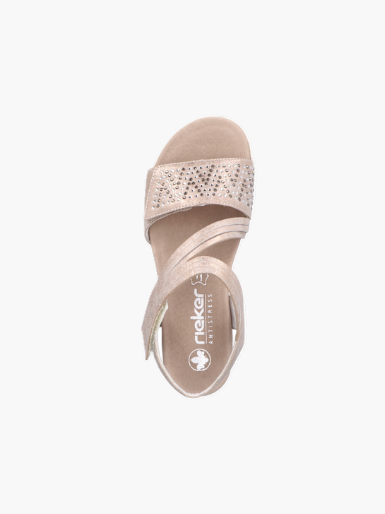Rieker Damen Keilsandaletten Taupe 136437 4