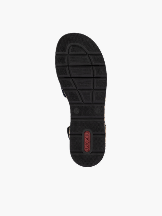 Rieker Damen Keilsandaletten Schwarz 136440 4