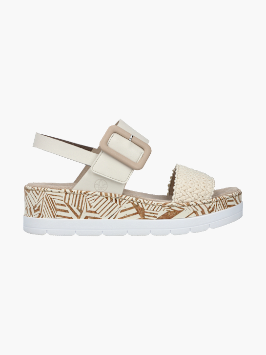 Rieker Damen Keilsandaletten Beige 141958 1