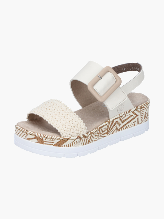 Rieker Damen Keilsandaletten Beige 141958 2