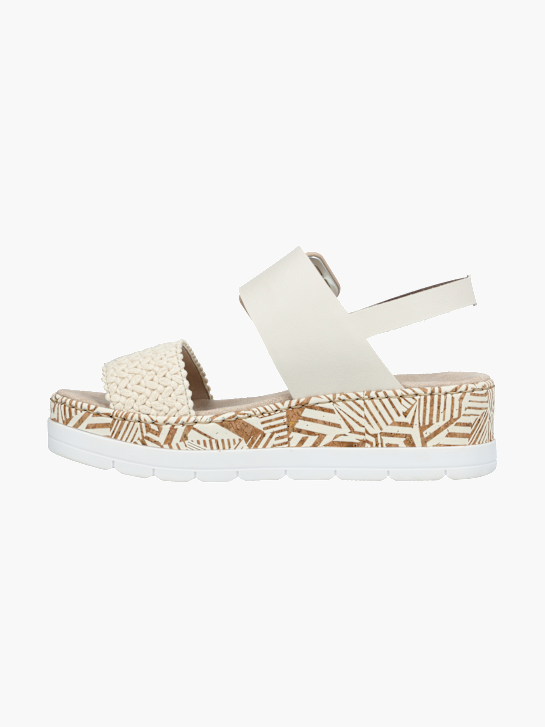 Rieker Damen Keilsandaletten Beige 141958 3