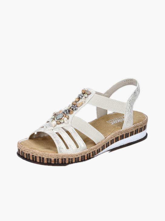 Rieker Damen Keilsandaletten Beige 130349 1