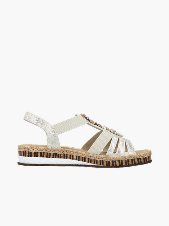 Rieker Damen Keilsandaletten Beige 130349 2