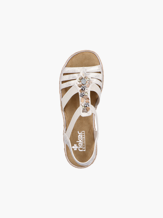 Rieker Damen Keilsandaletten Beige 130349 3