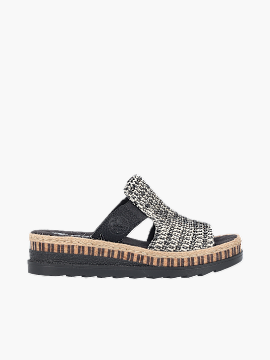 Rieker Damen Pantoletten Schwarz 136453 1