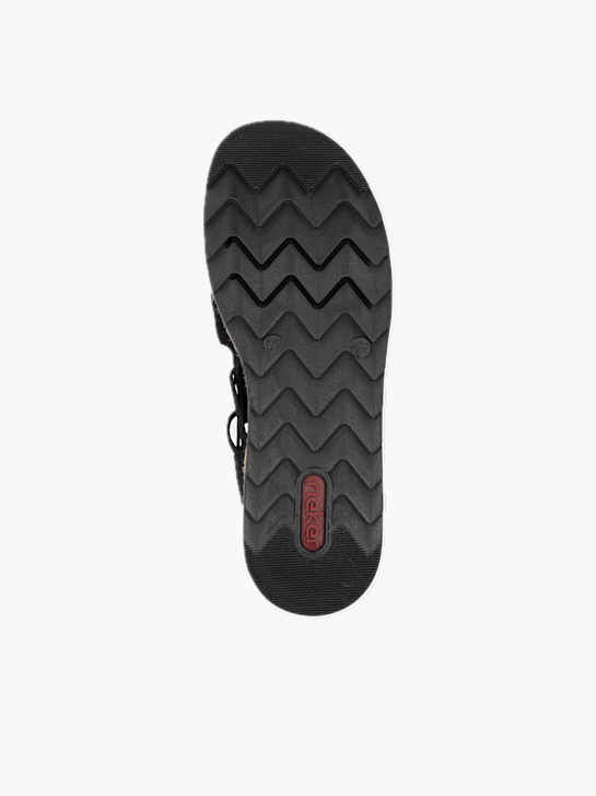 Rieker Damen Keilsandaletten Schwarz 136457 4