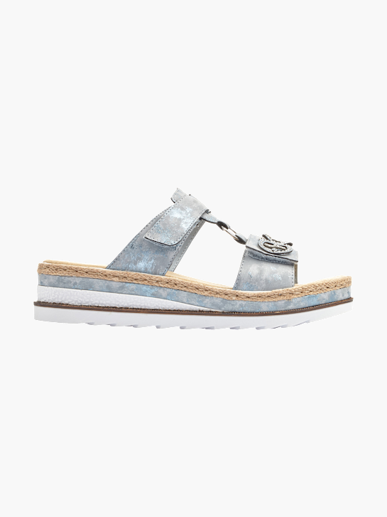 Rieker Damen Pantoletten Blau 136461 1
