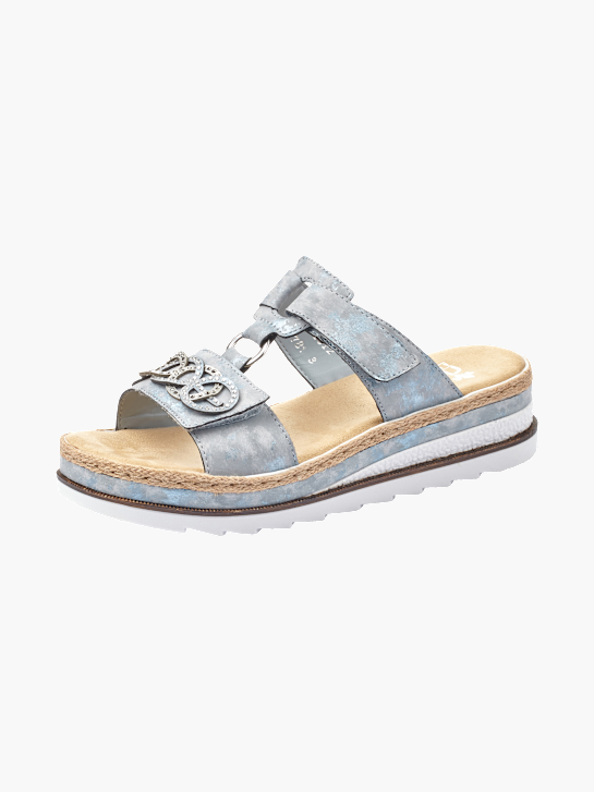 Rieker Damen Pantoletten Blau 136461 2