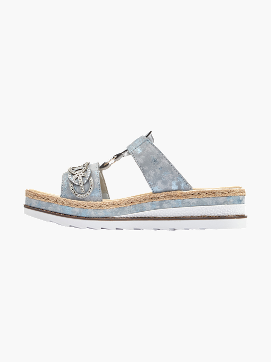 Rieker Damen Pantoletten Blau 136461 3