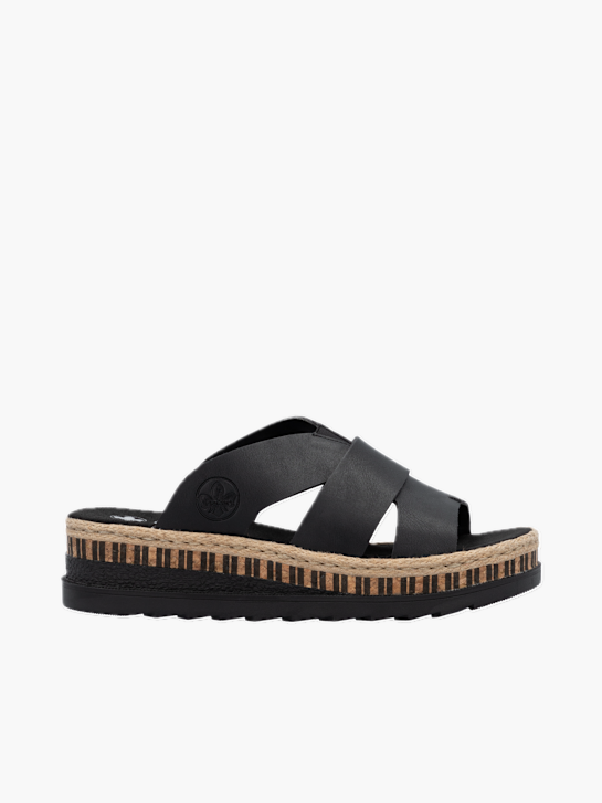 Rieker Damen Pantoletten Schwarz 130360 1