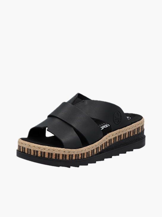 Rieker Damen Pantoletten Schwarz 130360 2
