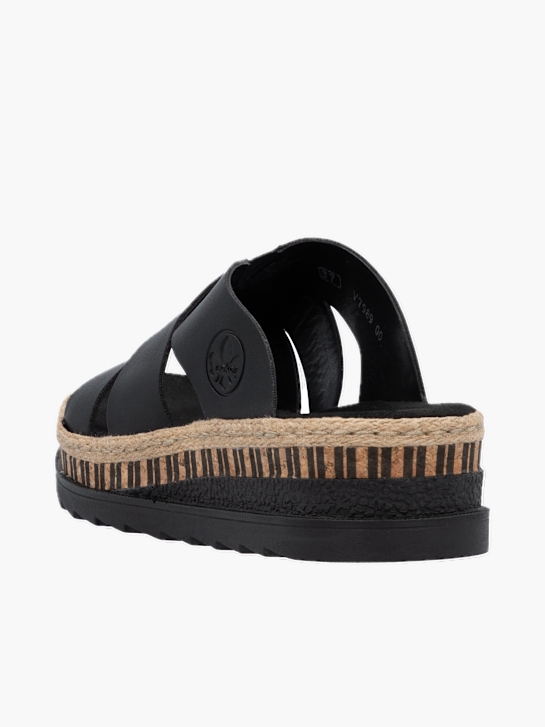 Rieker Damen Pantoletten Schwarz 130360 3