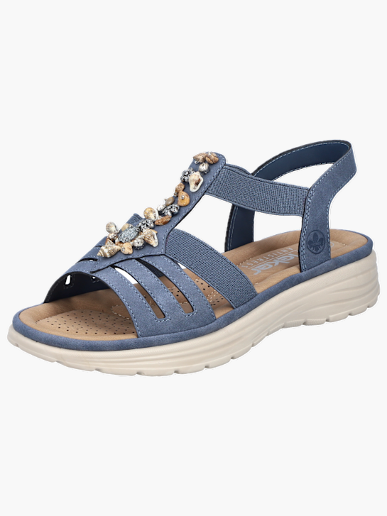 Rieker Damen Riemchensandalen Blau 136468 2