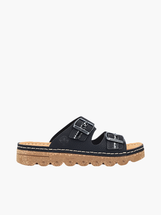 Rieker Damen Pantoletten Schwarz 136473 1