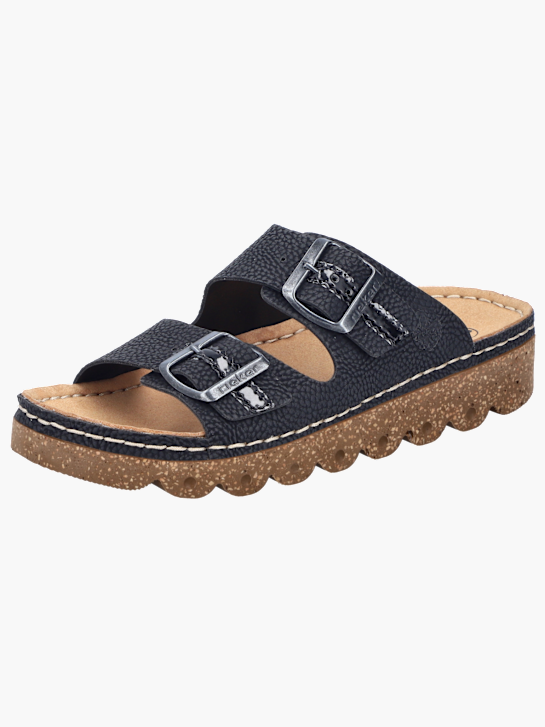 Rieker Damen Pantoletten Schwarz 136473 2