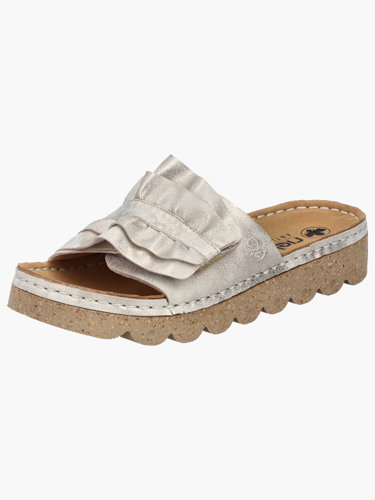 Rieker Damen Pantoletten Beige 136476 2
