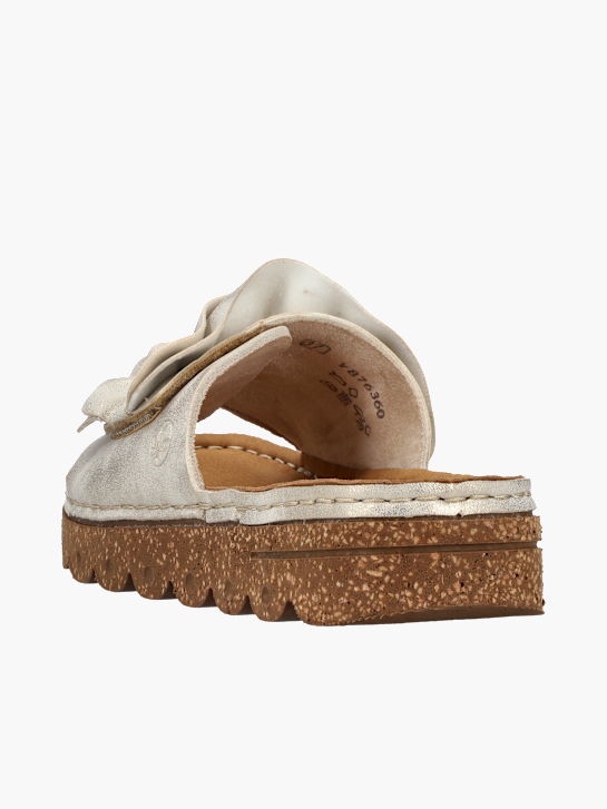Rieker Damen Pantoletten Beige 136476 3