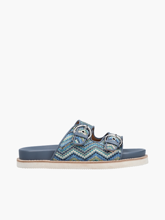 Rieker Damen Pantoletten Blau 136480 1